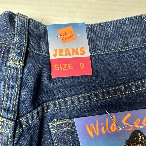 Vintage Wild Secret Womens Juniors Jeans Size‎ 9 High Rise Leg Design Y2K 90s - Picture 8 of 11